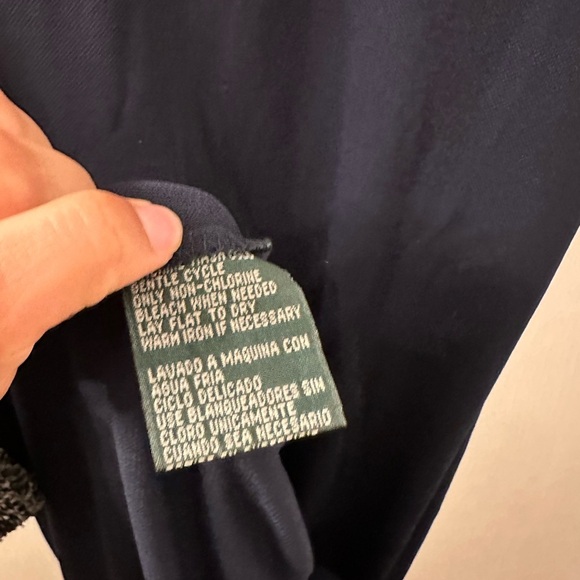 Lauren Ralph Lauren Vintage One Shoulder Navy Gown Medium - Picture 5 of 5